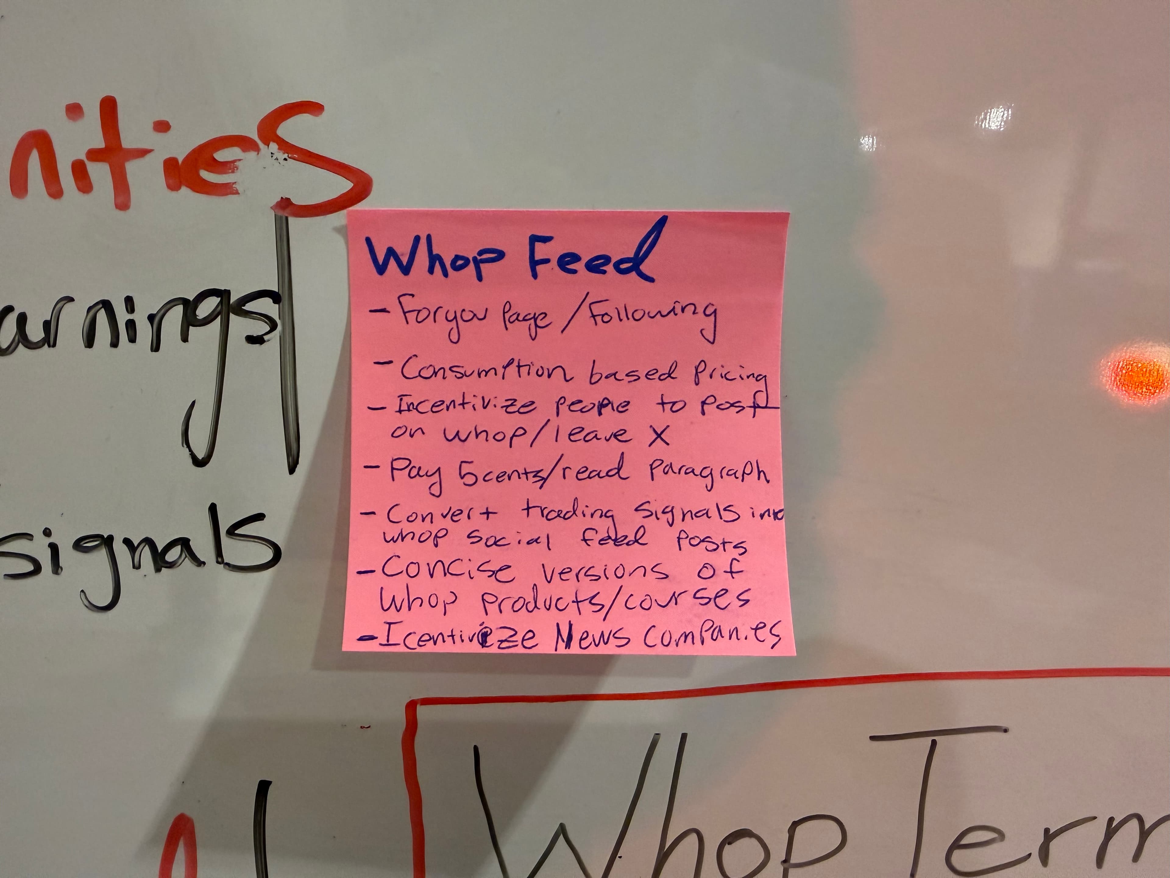 Whop Feed: consumption pricing